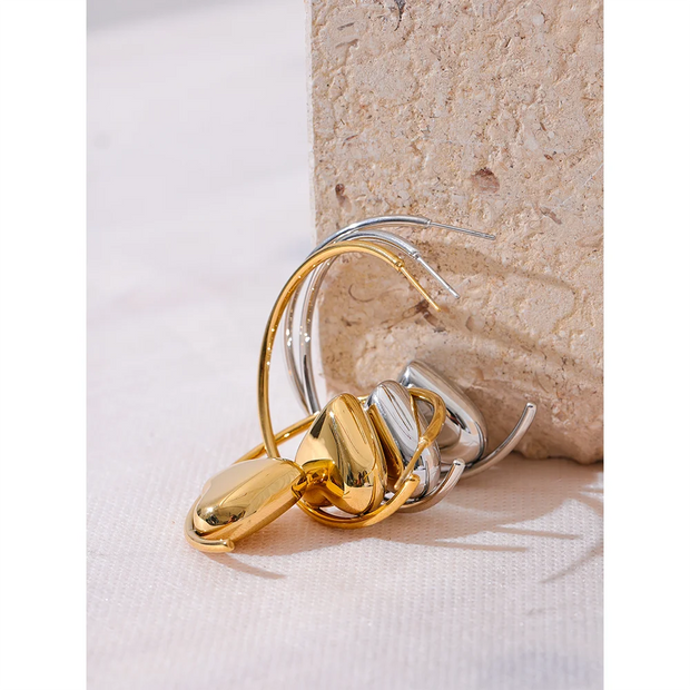 Heart Huggie Earrings