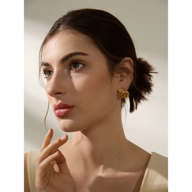 Geometric Fashion Stud Earrings