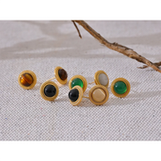 Natural Stone Small Stud Earrings