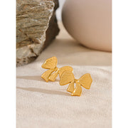 Gold Bow Knot Stud Earrings