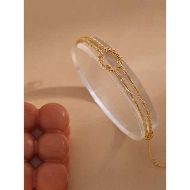 Gypsophila Knot Cuff Bracelet