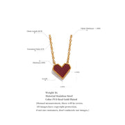 Red Heart Pendant Necklace