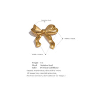 Stainless Steel Bow Knot Brooch