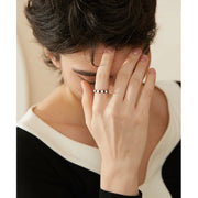 Zebra Fashion White Enamel Index Finger Ring