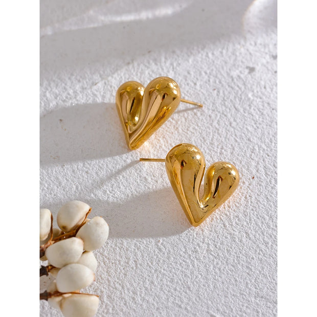 Heart Love Stud Earrings