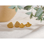 Shell Cast Minimalist Stud Earrings