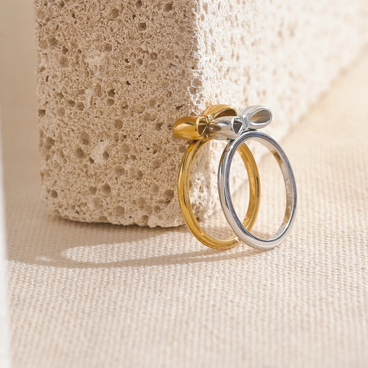 Gold Bow Knot Ring