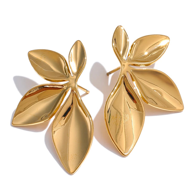Gold Flower Earrings