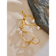 Bow Knot Snake Chain Earrings