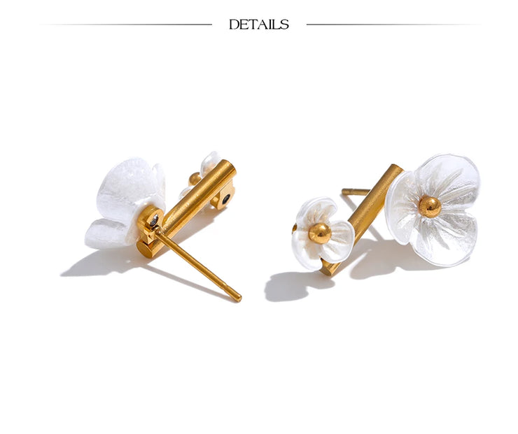 Fairy Flower Rotating Stud Earrings