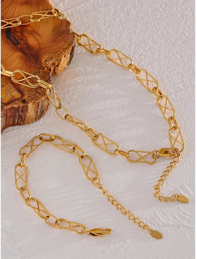 Chain Choker Necklace Bracelet