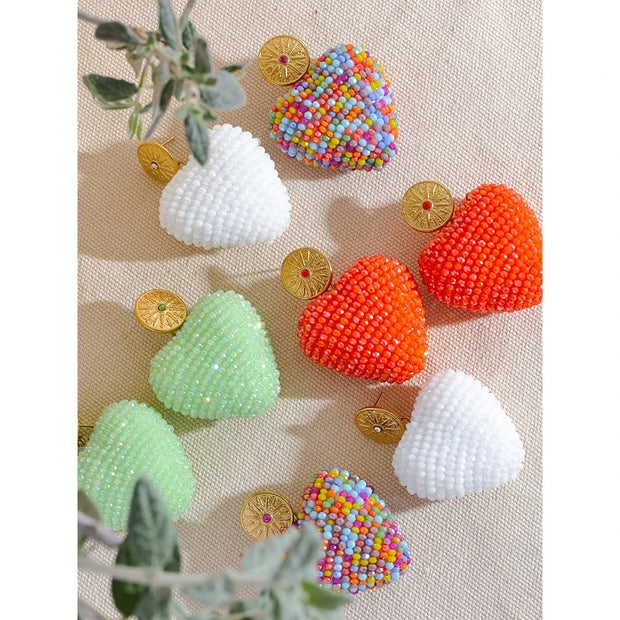 Candy Crystal Heart Earrings