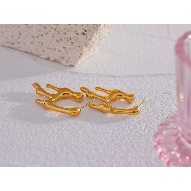 Geometric Gold Earrings