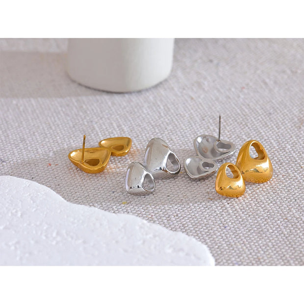 Heart Love Statement Stud Earrings