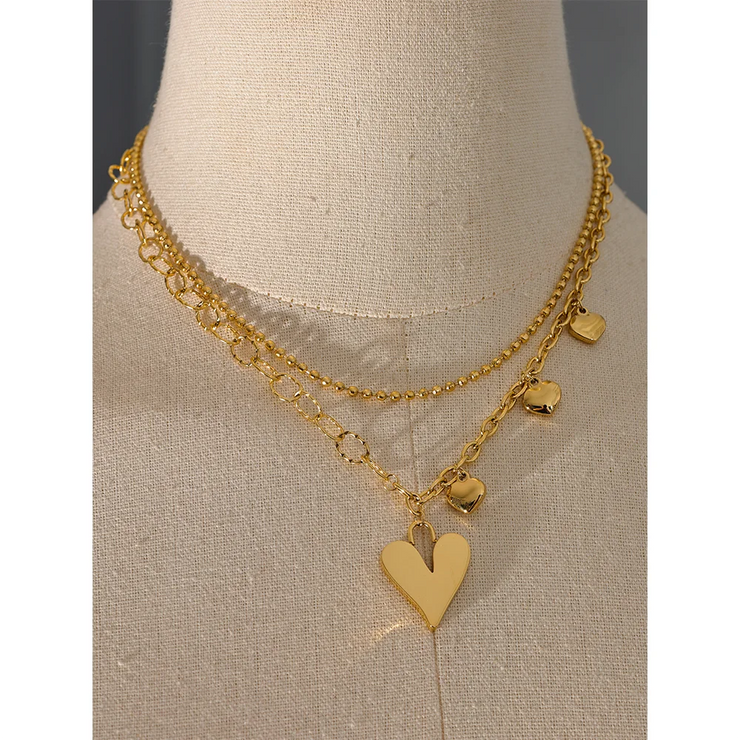 Heart Double Layer Necklace