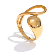 Geometric Fashion Open Adjustable Ring