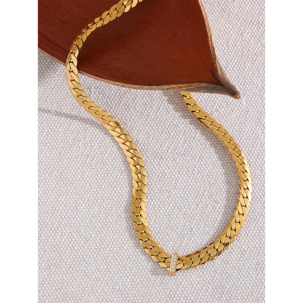 Gold Geometric Pendant Necklace