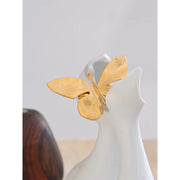 Chic 18k Gold PVD Butterfly Brooch Pin