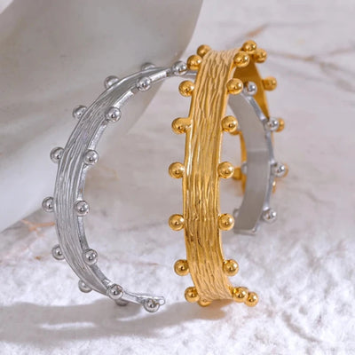 Golden Wide Cuff Bracelet