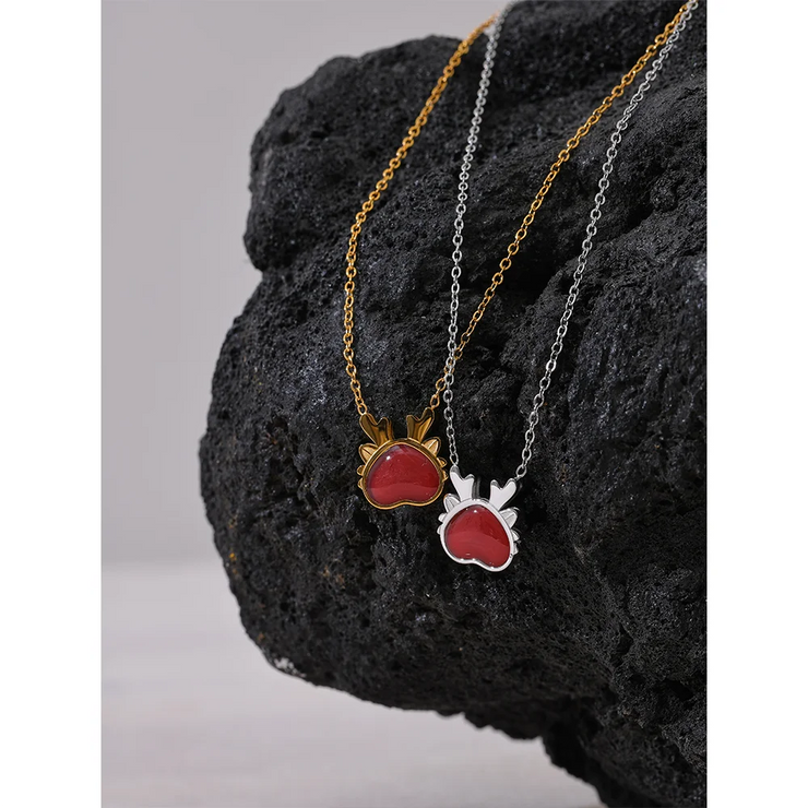 Red Dragon Pendant Necklace