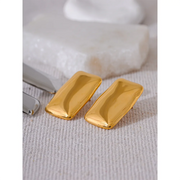 Glossy Smooth Stud Earrings