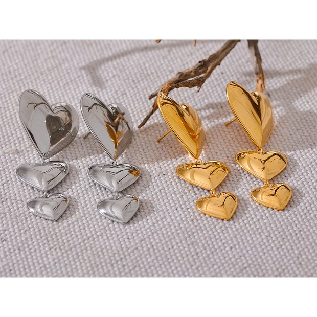 Heart Drop Earrings