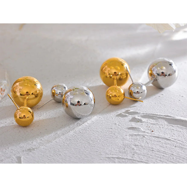 Big Round Ball Stud Earrings