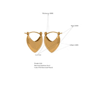 Golden Minimalist Statement Earrings