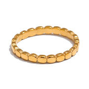 18k Gold Color PVD Plated Thin Ring