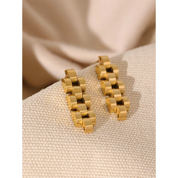 Minimalist Gold Chain Drop Earrings