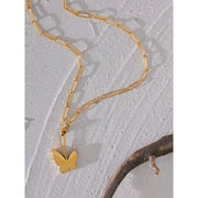 Exquisite Butterfly Shell Necklace