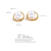 Chic Pearls Hollow Stud Earrings