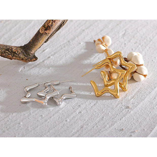 Gold Star Earrings