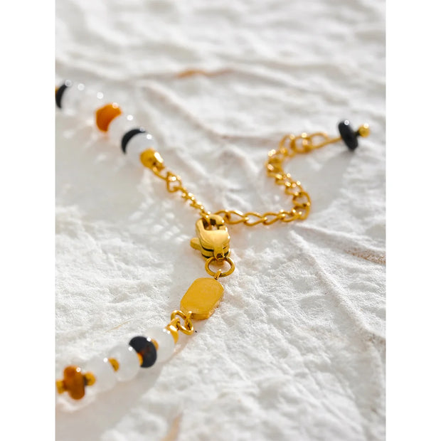 Agate Stone Chain Necklace