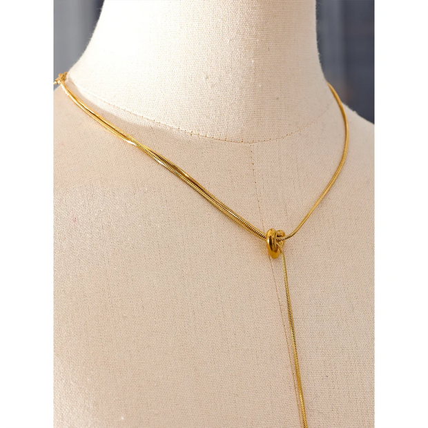 Long Heart Pendant Necklace