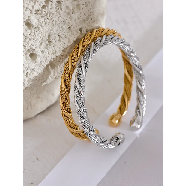 Twisted Round Cuff Bracelet