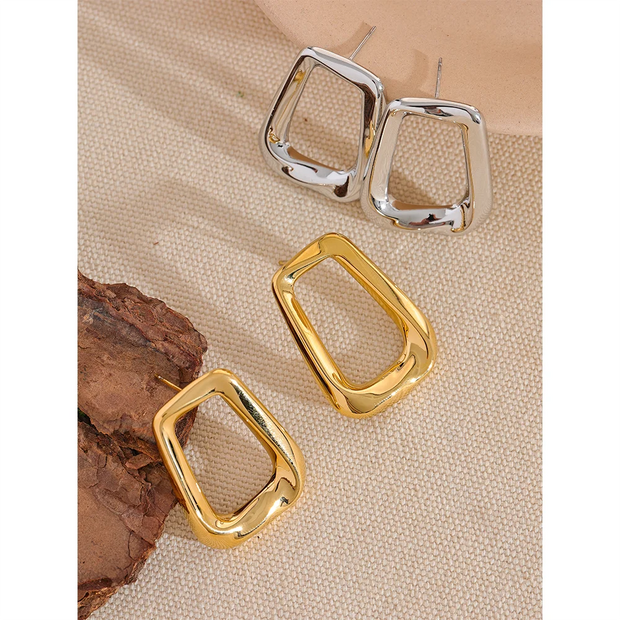 Square Hollow Stud Earrings