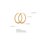 Big Golden Twist Hoop Earrings