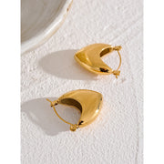 Golden Minimalist Statement Earrings