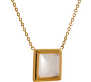 Agate Square Necklace