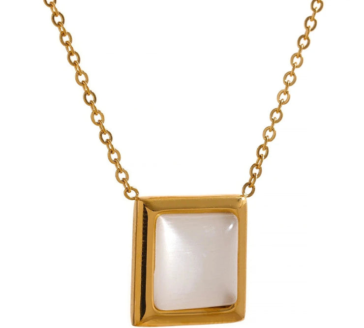 Agate Square Necklace