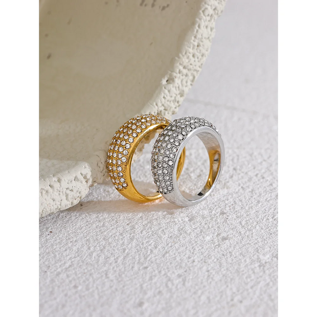 Luxury Cubic Zirconia Pave Fashion Ring