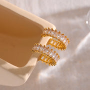 Luxury Zirconia Hoop Earrings