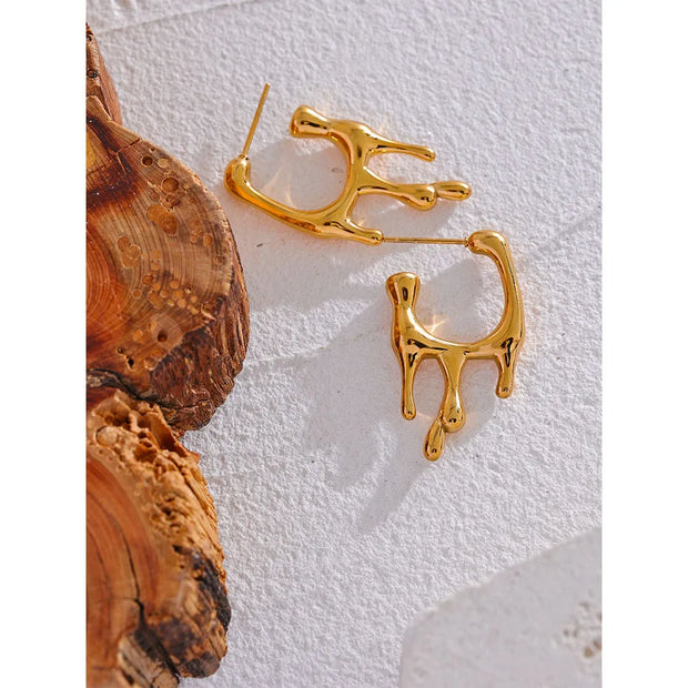 Geometric Gold Earrings