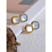 18k Gold Plated Pearl Stud Earrings