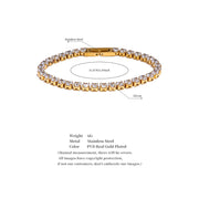 Shiny Cubic Zirconia Chain Wrist Bracelet