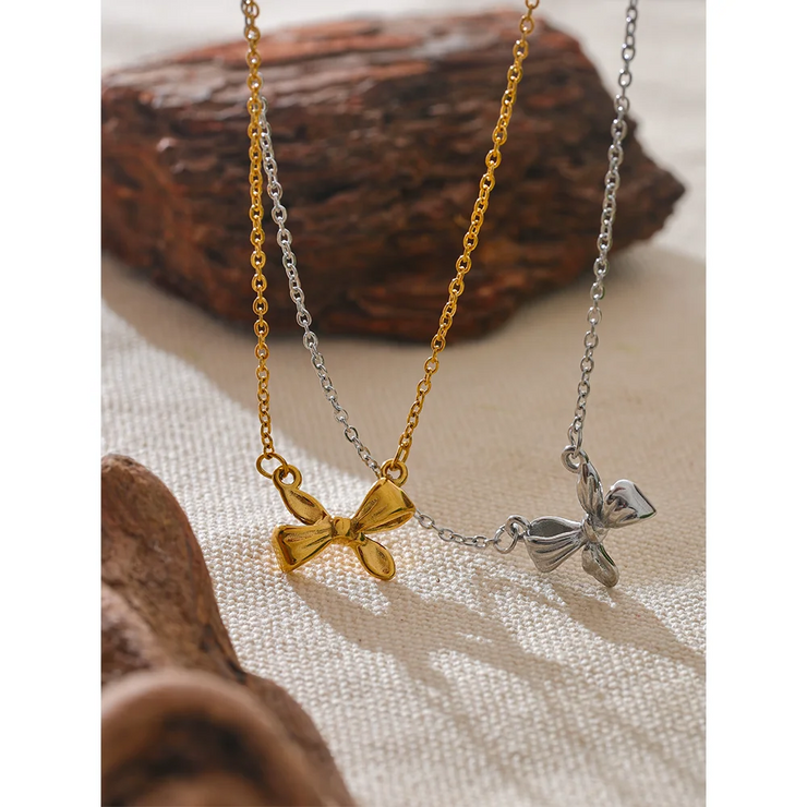 Waterproof Bow Knot Necklace