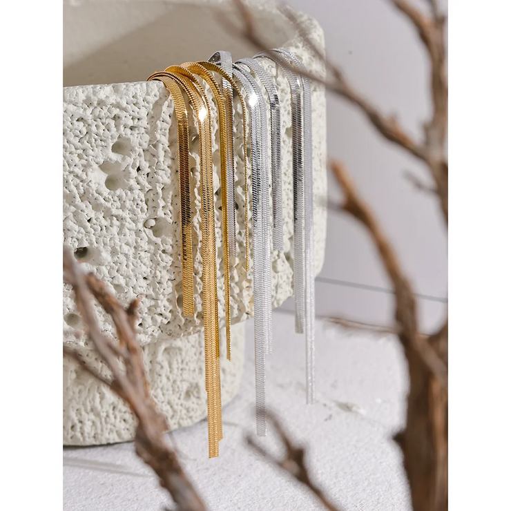 Hanging Tassel Chain Earrings