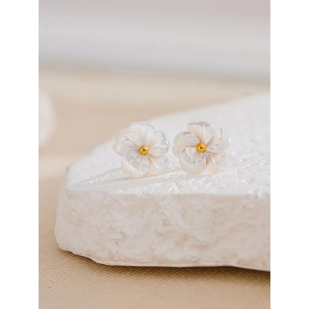 Shell Flower Stud Earrings