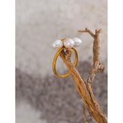 Pearl Flower Adjustable Ring